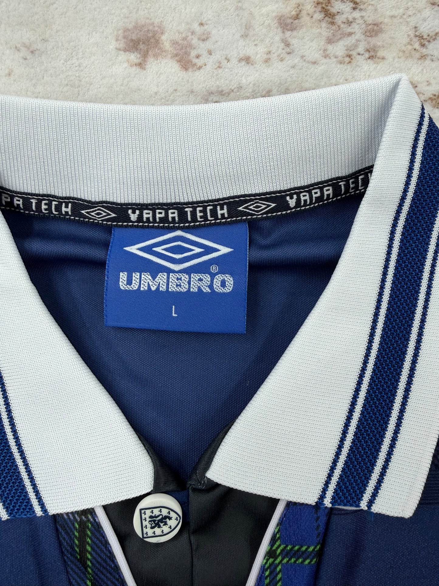 vintage SCOTLAND 1998/2000 HOME FOOTBALL SHIRT UMBRO SIZE L