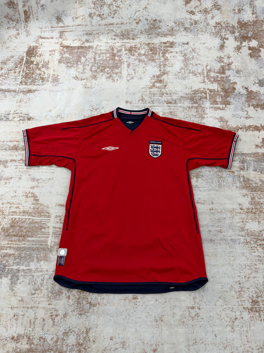 VTG 2004 Umbro England Three Lions Red Reversible Training Jersey Blue L
