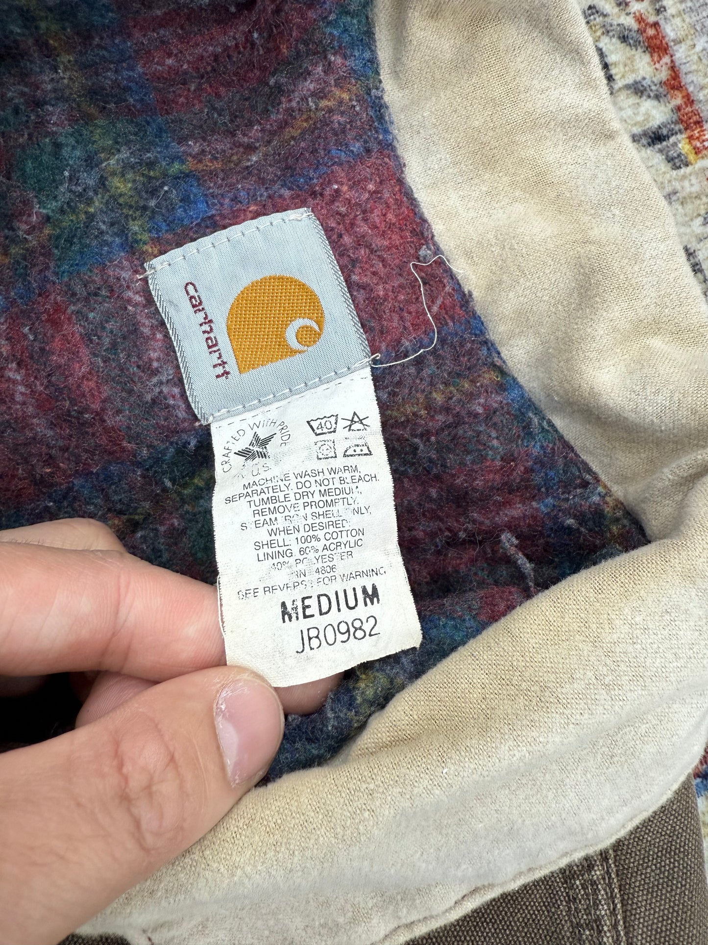 Vtg Carhartt Jacket Mens M