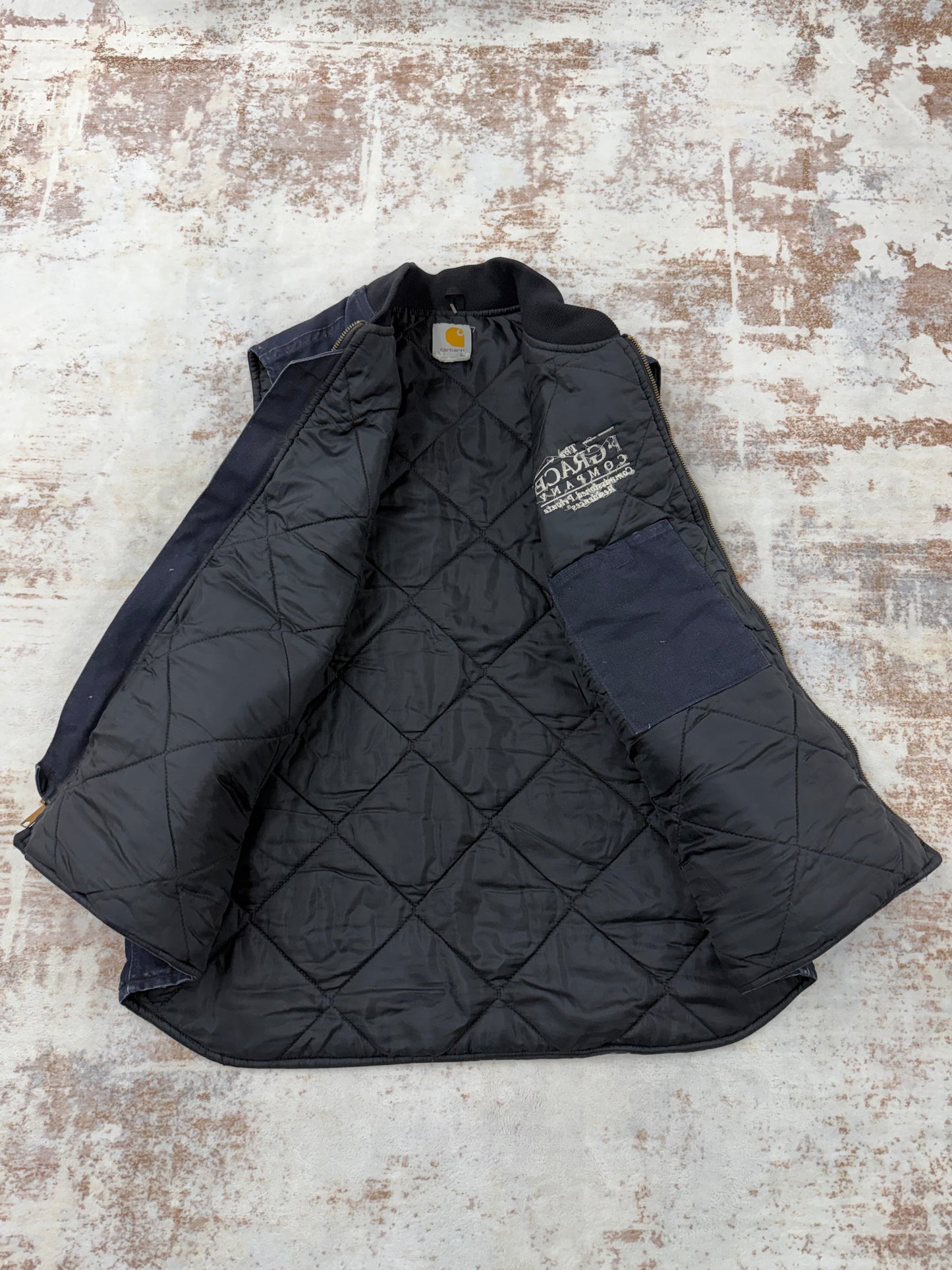 Vtg Carhartt Vest Mens Blue size XL