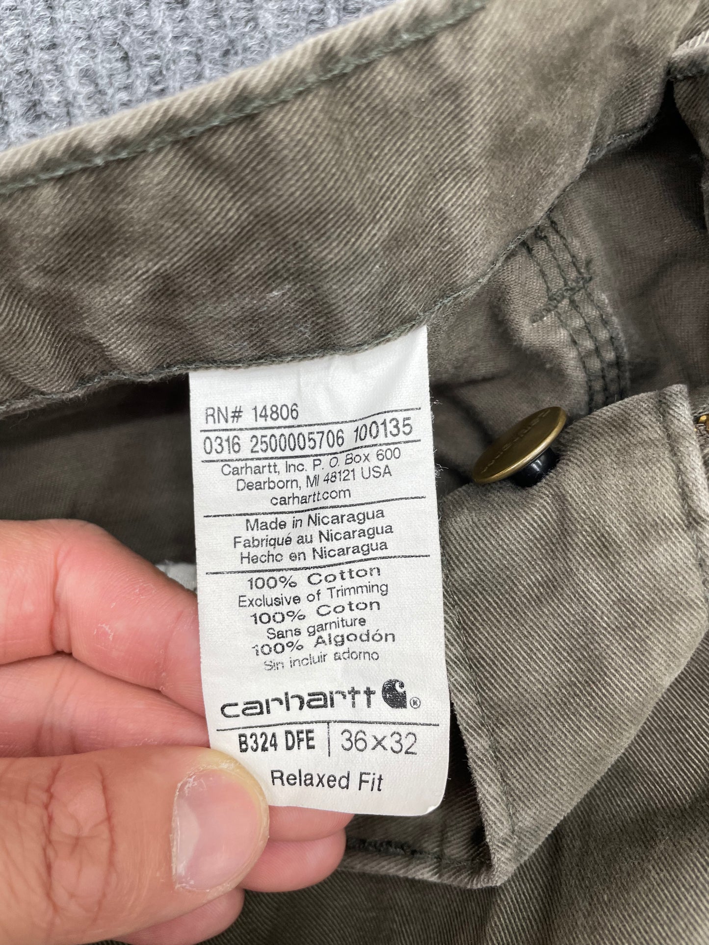 Carhartt Pants Size 36x32