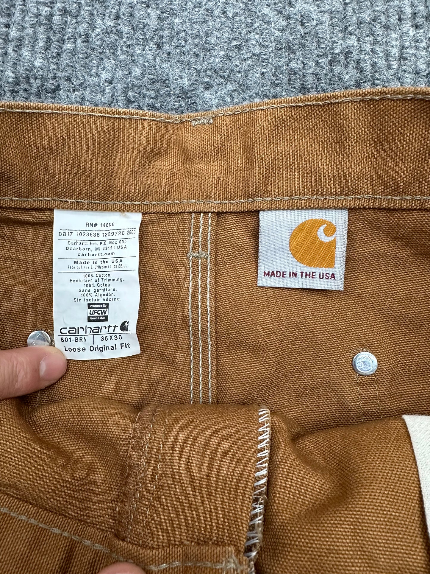 Carhartt Double Knee Pants Size 36x30