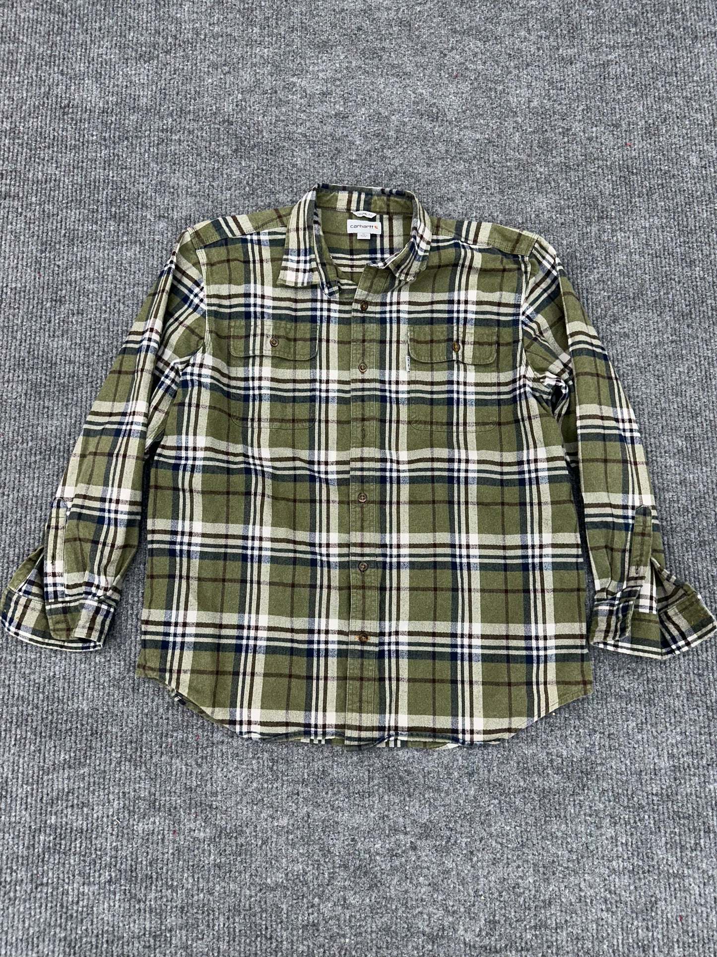 Green Carharrtt Flannel Shirt Size L/XL